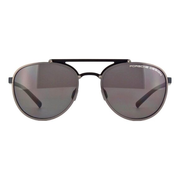 New PORSCHE DESIGN Grey Polarised Round P8972 D Sunglasses Women - Picture 2 of 4